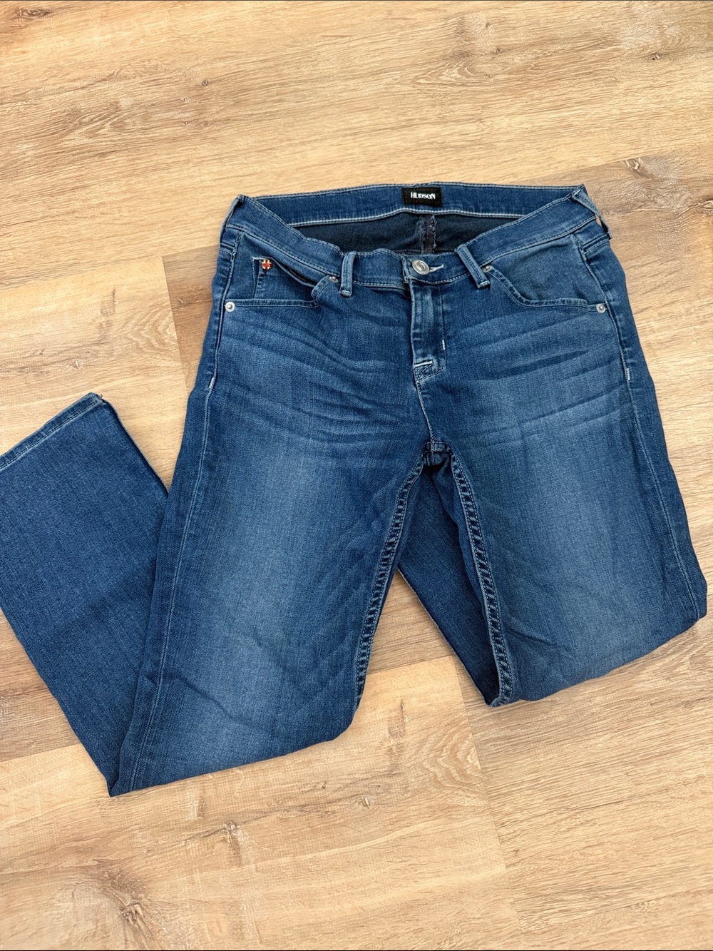 Hudson Dark Wash Straight Jeans - Blue